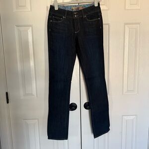 NWT Paige Denim Hidden Hills Straight Leg Dark Blue Jeans 27
